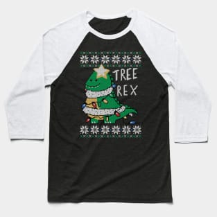 Tree-Rex Ugly Sweater Baseball T-Shirt